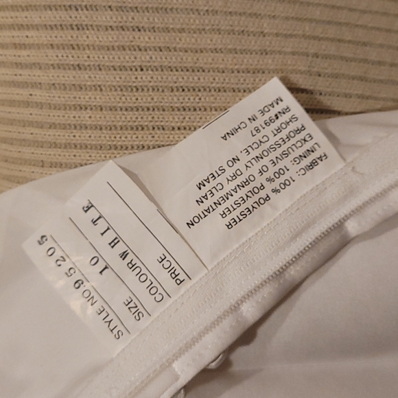 Satin sheer back collar back waist covered buttons train bridal gown - Picture 10 of 11